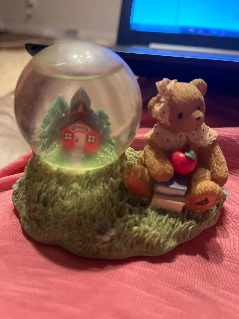 Vintage RARE Cherished Teddies September mini Waterball Figurine